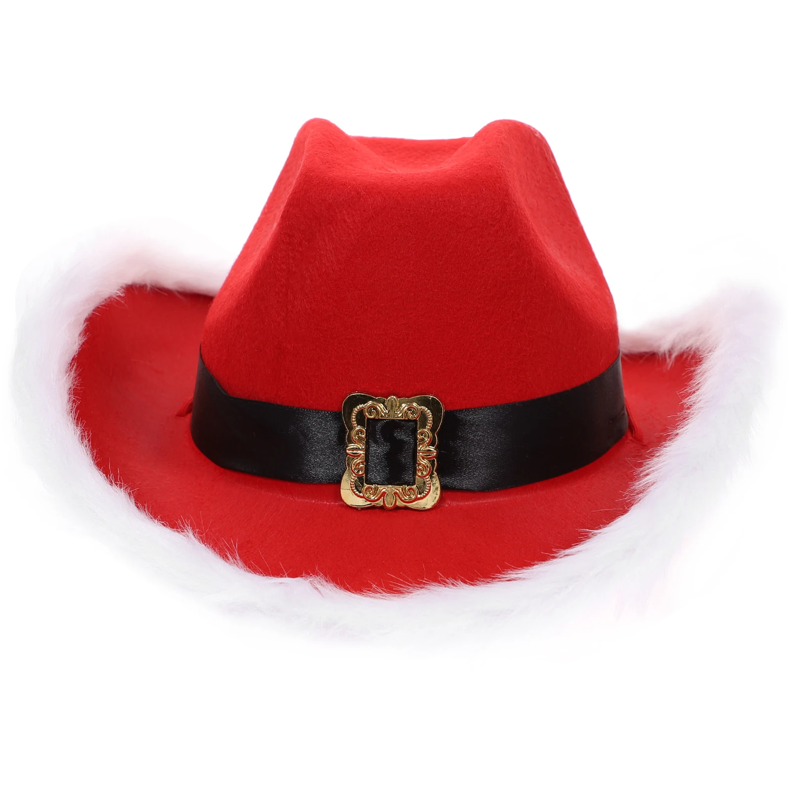 

Christmas Santa Cowboy Hat Felt Xmas Party Lighting Hat Decoration Christmas Costume Party Supply Xmas Decoration
