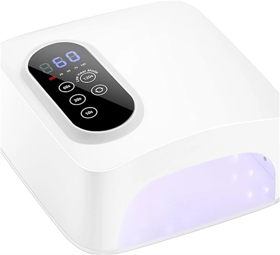 

72W Cordless Led Nail Lamp, Rechargeable Nail Dryer, Portable Gel UV Led Nail Light with 4 Timer Setting Sensor