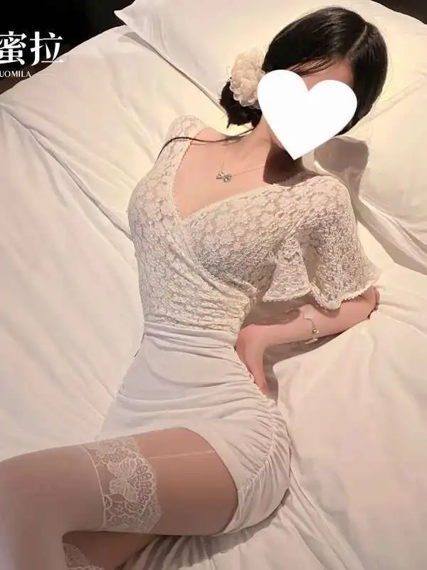 Sexy renda bodycon vestido elegante uniforme tentação pura boate sleepwear com decote em v t camisa mini vestido doce sexy topos k4yx