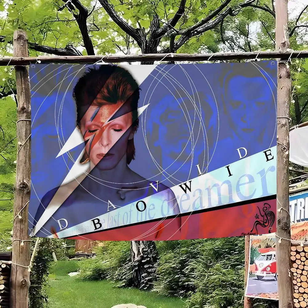 Hot Singer D-David B-Bowie Anime Colorful Flag Wall Hanging Bohemian Wall Banner Mandala Indoor Art Decor