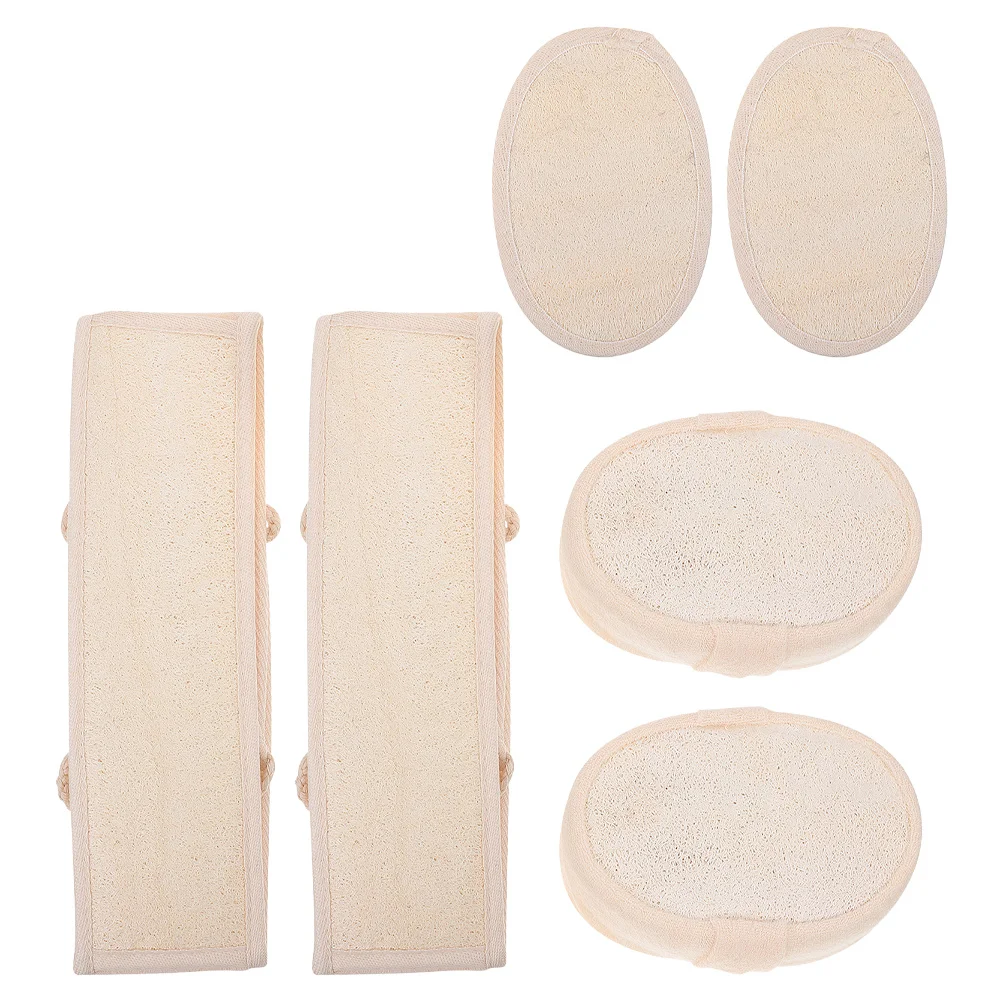 

2 комплекта мочалок-губок для душа и ванны, отшелушивающие полотенца для тела, для очищения кожи и массажа спины, бежевые, 2 штуки