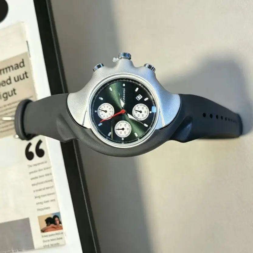 DENVOSI Y2K Chronograph Watch, Retro Futuristic Oakley Style Watch