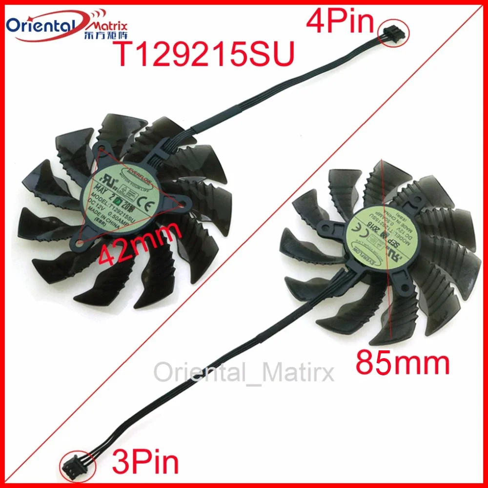T129215SU 12V 0.50A 42*42*42mm 85mm VGA Fan For Gigabyte Graphics Card VGA Cooler Cooling Fan