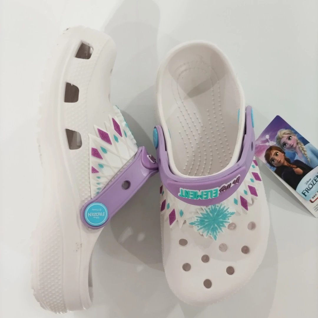 Croc-Style قباقيب الصنادل الشريحة ديزني فروزن عدم الانزلاق تنفس أحذية الشاطئ في الهواء الطلق حذاء كاجوال الأطفال النعال #3