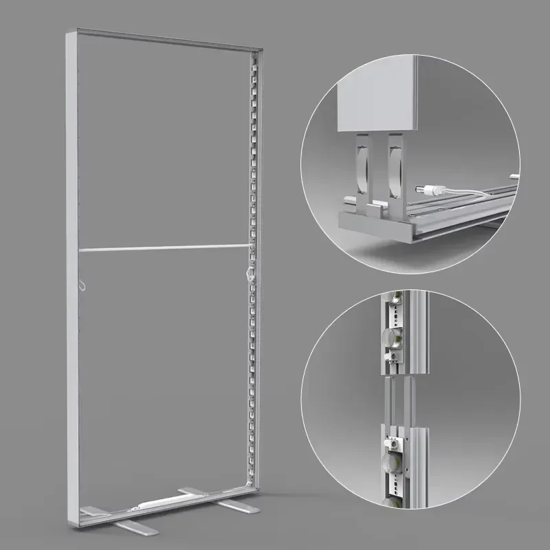Pop up LED Display Light Box Rectangle Hanging Portable Double Sided High Brightness Advertising Light Box