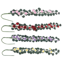 1Pc 1:12 Miniature Dollhouse Rose Flower Vine Doll House Decor Accessories