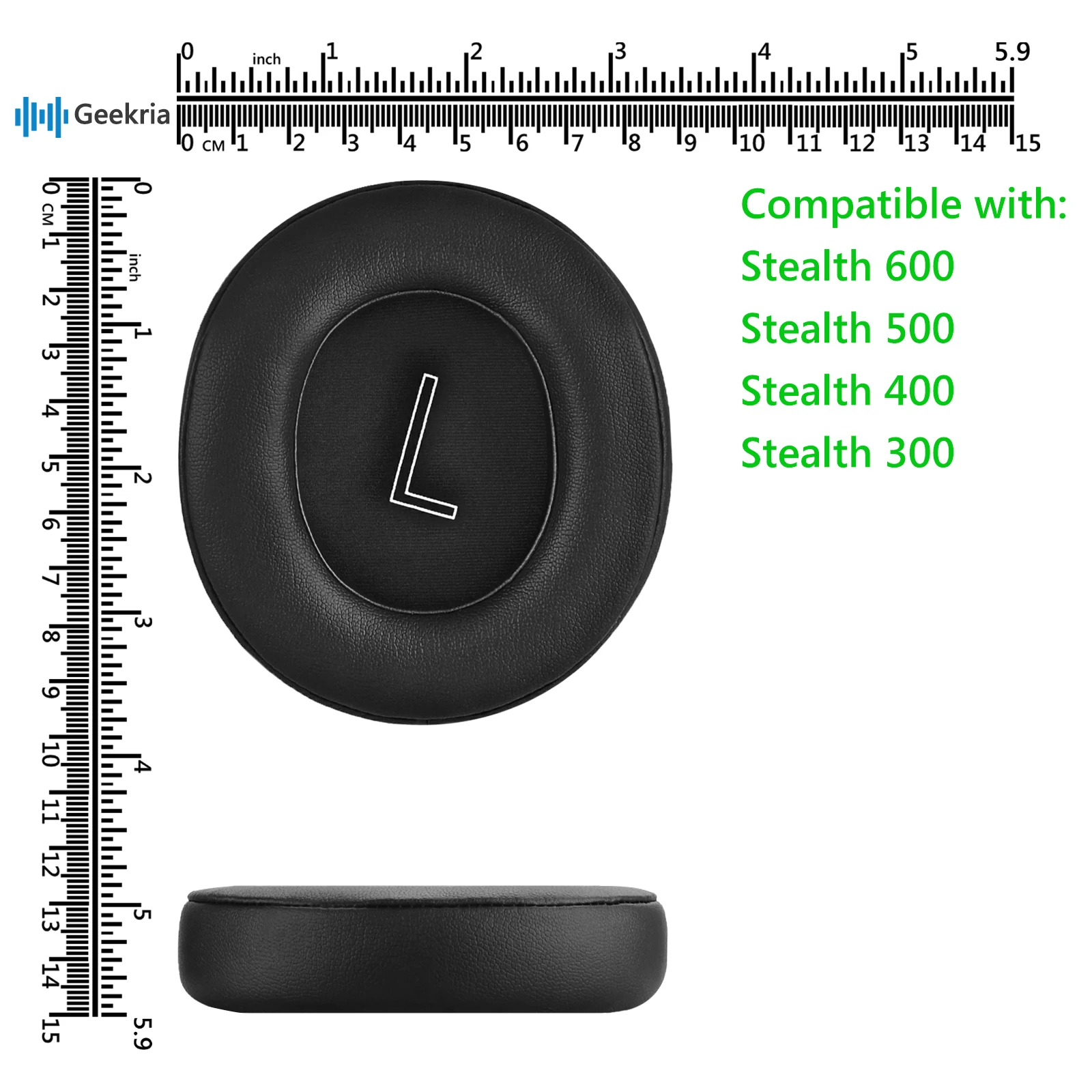 Geekria-Almofadas de substituição QuickFit, Almofada de ouvido, Turtle Beach, Stealth 600, Stealth 500, Stealth 400, Stealth 300