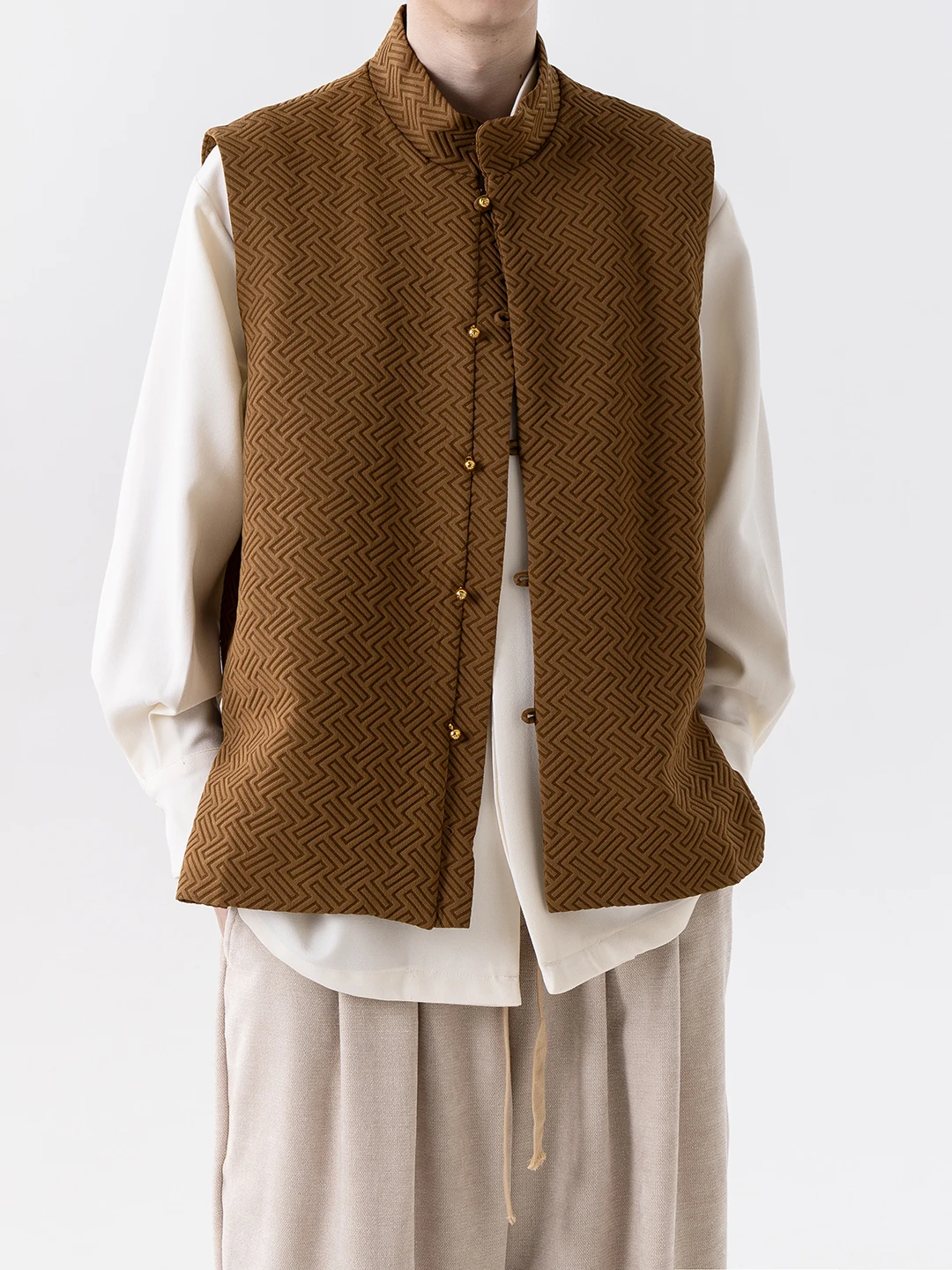 

Men's Casual Svel Tang Suit Jaet Large Size Loose Fit Faionable Autumn New Sle Polyester Fiber Retro Sle Vest