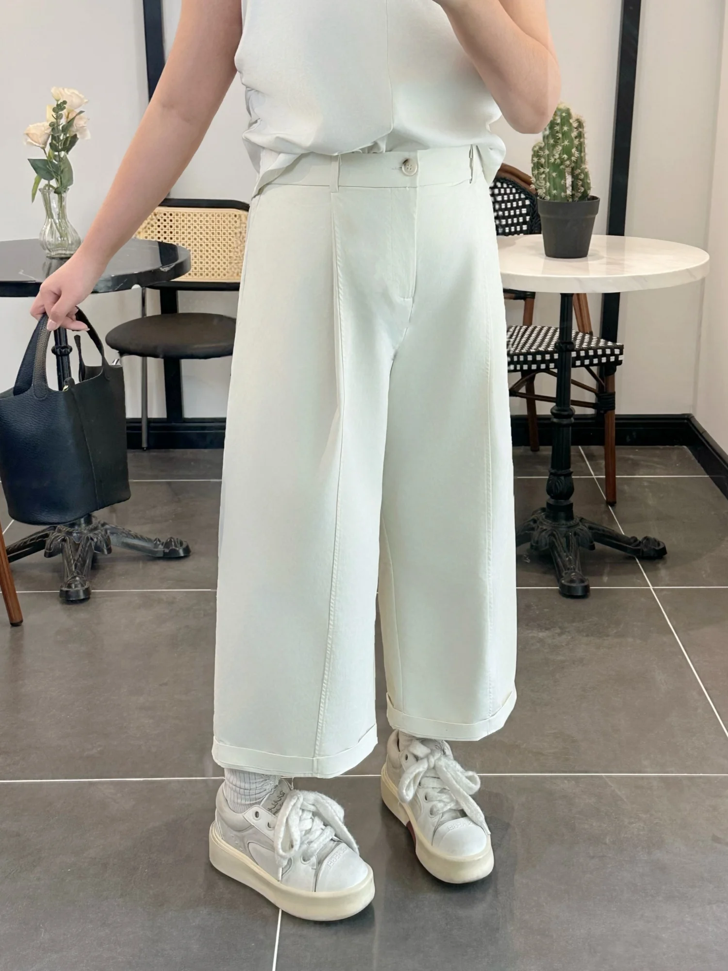 

Loose Straight Leg Pants plus Size Women's Casual High Waist Slimming Concealing Spring New Style Thick Sister 15880O
