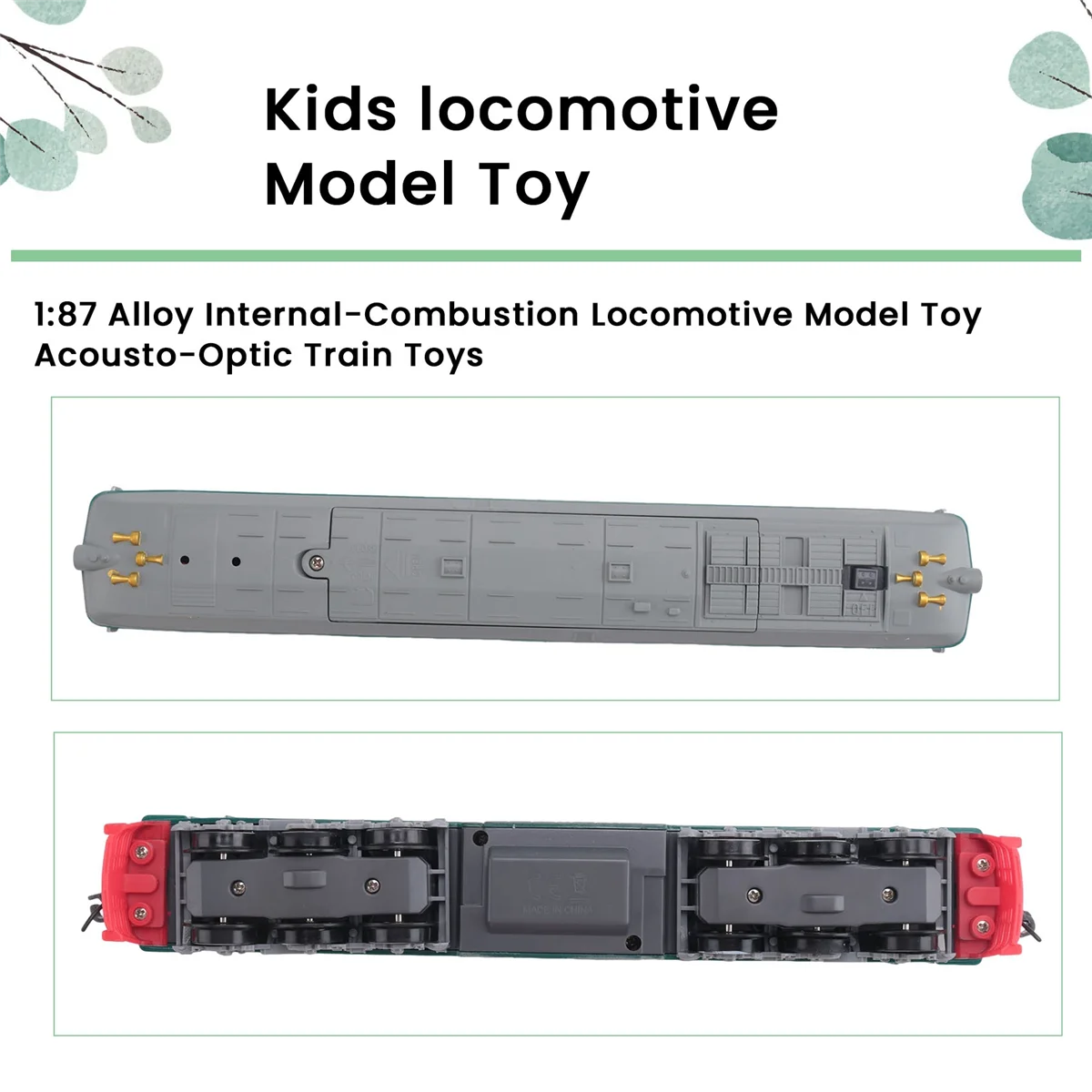 

【Домашние инструменты!】Детская имитация сплава 1:87, модель локомотива внутреннего разбора, игрушка, акустооптический поезд, игрушки для детей, подарок (C)