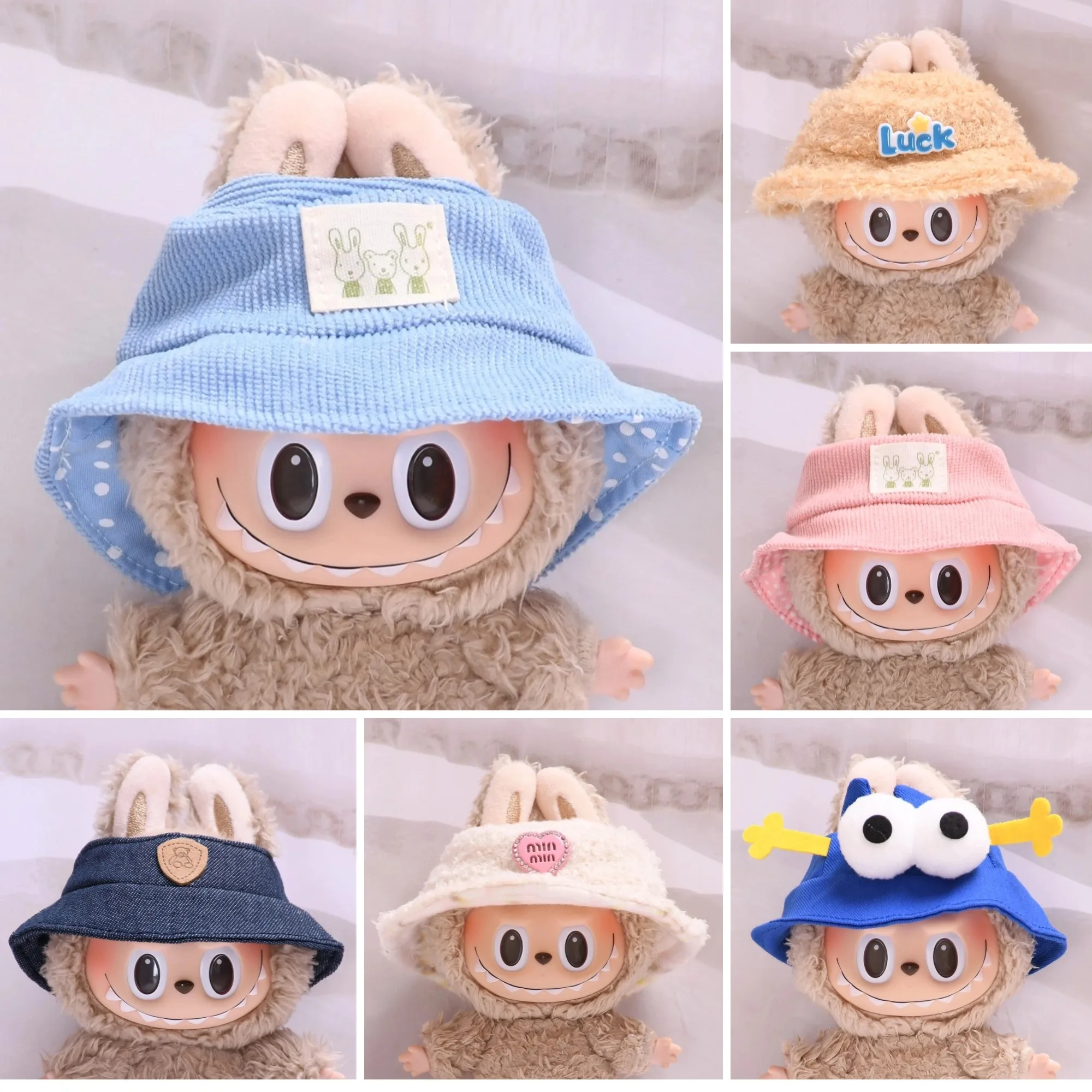 Doll Clothes Outfit Accessories For 20cm Korea Kpop EXO 17cm Labubu V1 V2 Plush Idol Doll's Clothing Hat Kid Toy Gift