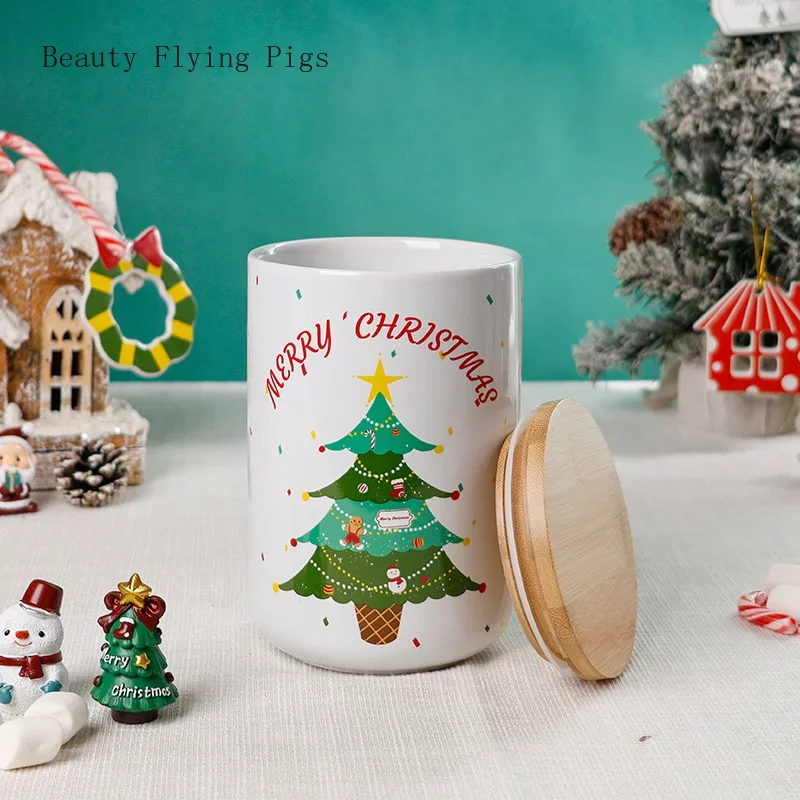 1 set of handmade ceramic creative Christmas bathroom mug set bathroom toiletries accesorios baño toothbrush cup