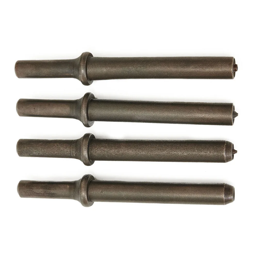 Robuste Lufthammer-Sets aus Stahlkonstruktion mit gebundenem Bit, 3 Stück + 1 Stück, kompatibel mit beliebten Lufthammern, 12 cm lang
