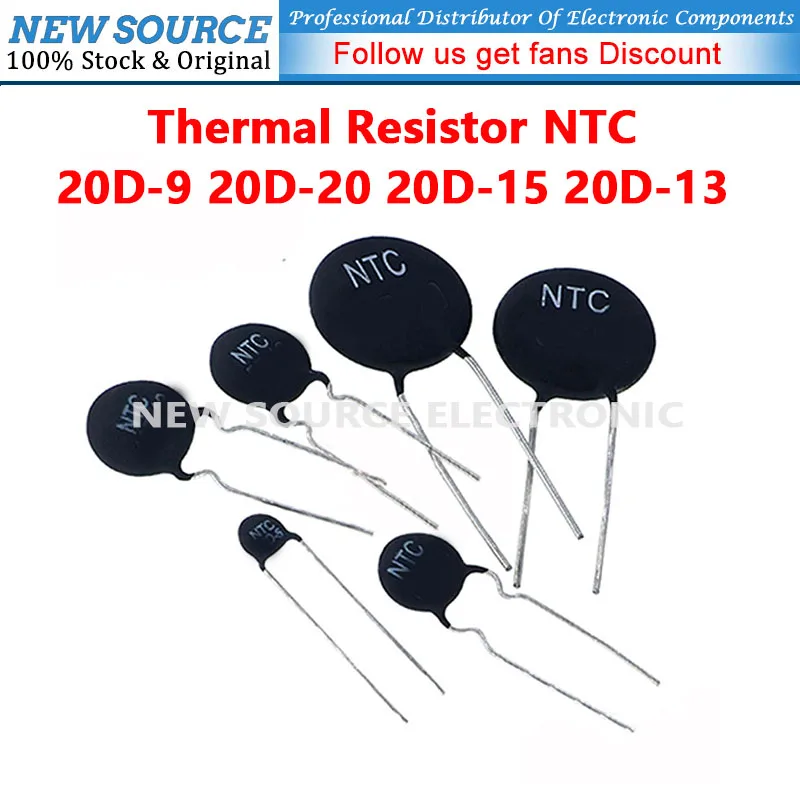 (2pcs) 20D-9 20D-20 20D-15 20D-13 Thermal Resistor NTC