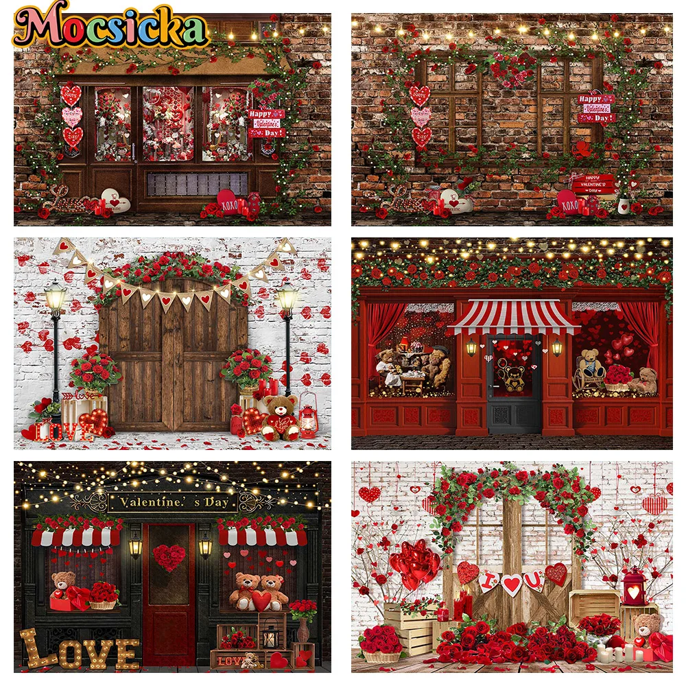 Lễ Tình Nhân Chụp Ảnh Phông Nền Đỏ Trái Tim Valentine Chân Dung Nền Hoa Hồng Lãng Mạn Cưới Cô Dâu Tắm Bắn