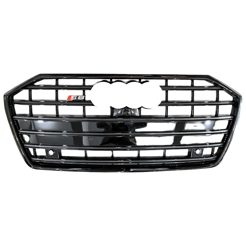 

S6 Style Grill For Audi A6 Car Accessories Chrome Black Front Bumper Grille Facelift Version 2019 2020 2021 2022 2023