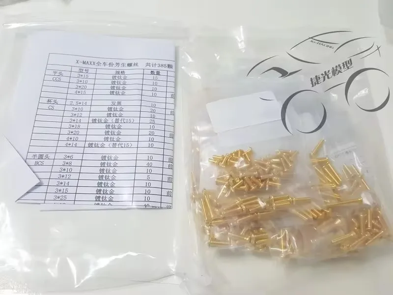 12.9 grade golden anti-rust screws and Bearings set for Traxxas x-maxx