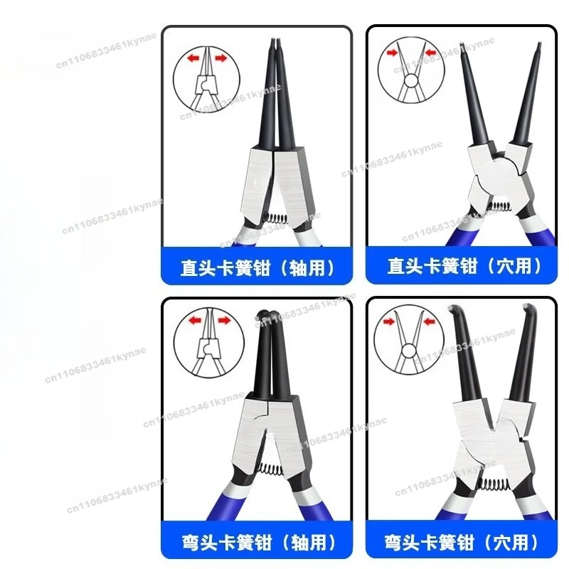 Circuit Pliers Internal External Dual-purpose ClaspsPliers Spring Retaining Ring Removal Caliper Tool Expansion Industrial-grade