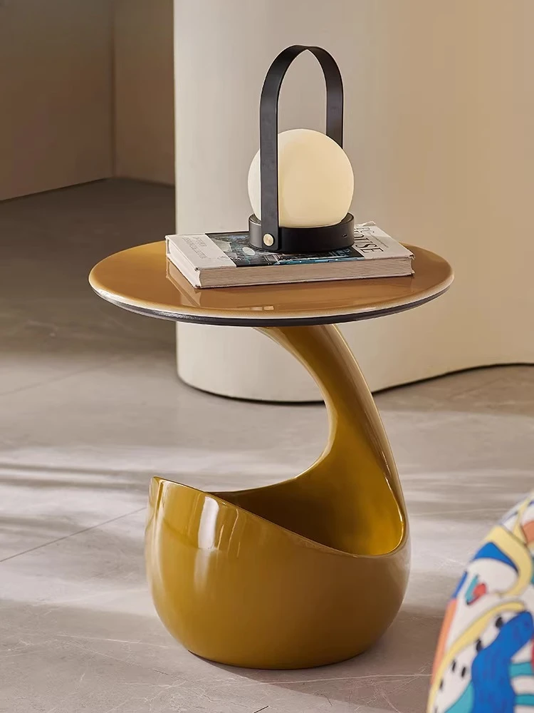 

Light luxury edge table art coffee table sofa corner table mini small storage