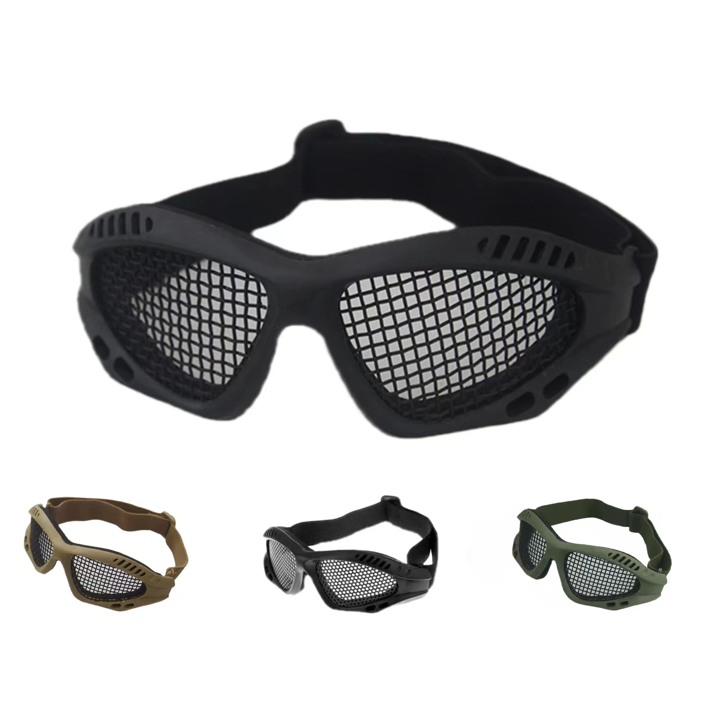 Tactical Glasses Airsoft Hunting Rescue Windproof Metal Mesh PC Len Goggles Motorcycle Riding Sunglasses