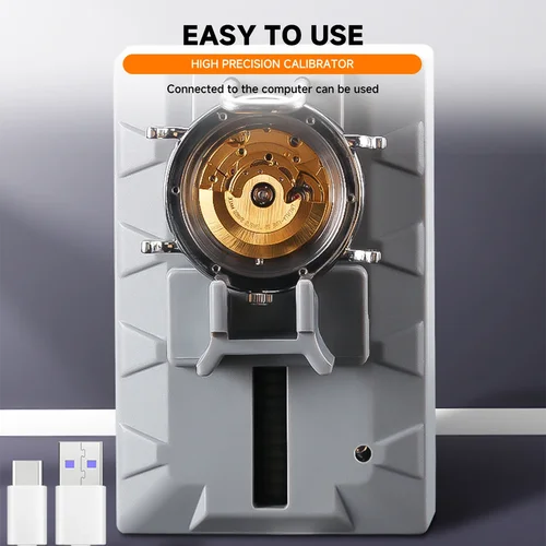 Imagen 2 del producto Probador de timegrapher de reloj TGBC con adaptador OTG, herramienta de reparación de relojería de detección de calibración de reloj mecánico utilizada con teléfono PC