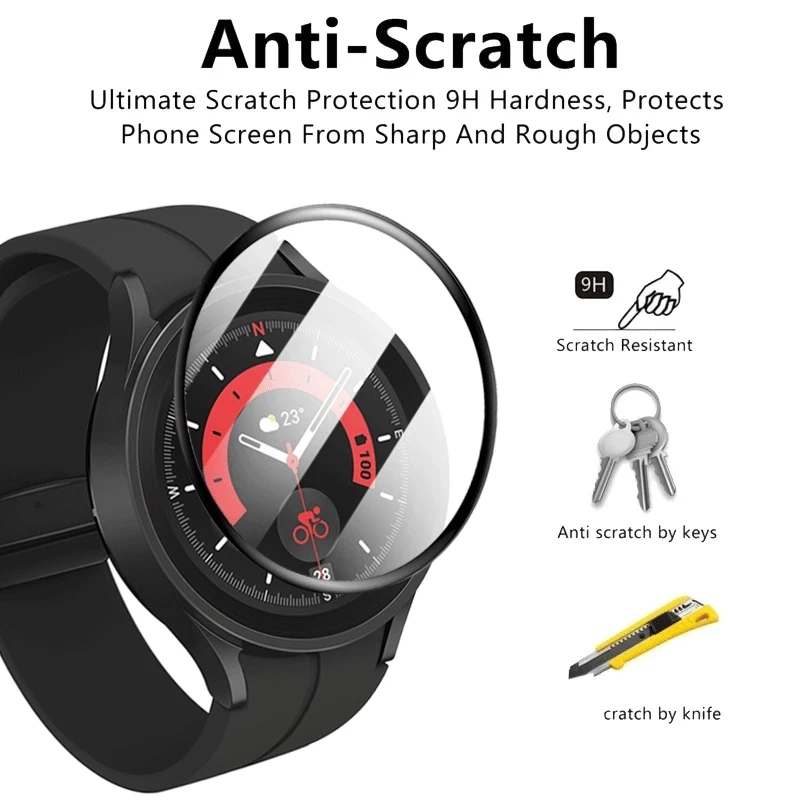 Película protetora 3d para samsung galaxy watch 5 44mm 40mm película de proteção ultra-fina para galaxy watch 5 pro 45mm protetor de tela