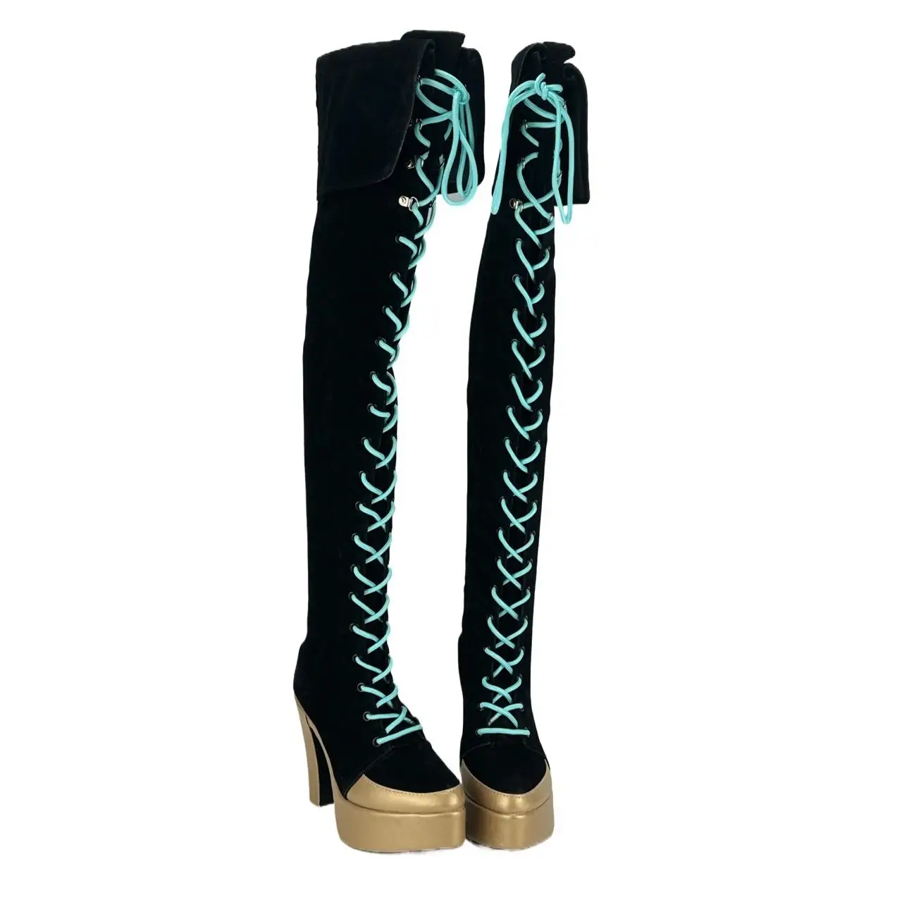 Circus Tsukimi Cosplay Shoes Platform Boots Custom Made Prop