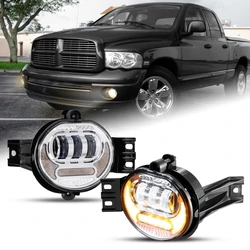 1 Pair Car LED Fog Light Turn Signal Lamp Driving Fog Lights  For Dodge Ram 1500 2002-2008 Dodge Ram 2500/3500 2003-2009