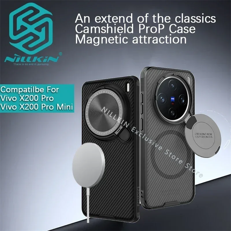 

Nillkin для Vivo X200 Pro Mini/X100 PRO/X100S Pro CamShield Prop магнитный чехол противоударный чехол для телефона зеркальный чехол-кронштейн