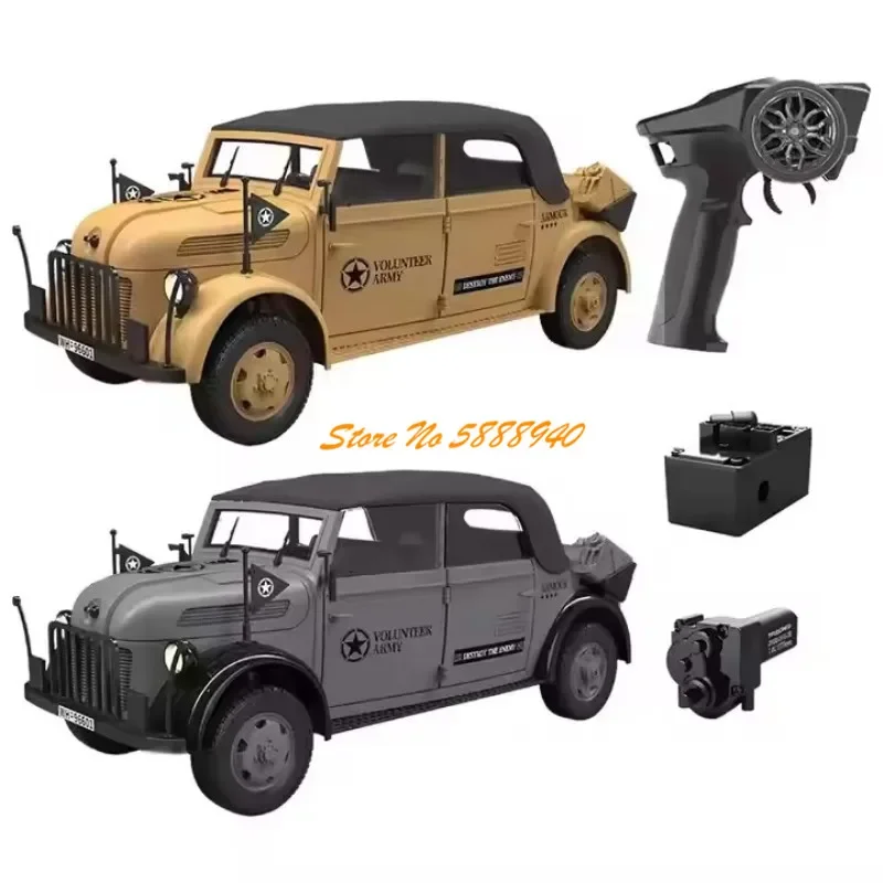 1:18 Scale 4WD Radio Control Command Vehicle Truck 2.4G LED Light Simulated Sound Smoke Crawler Off-Road Climbing RC Truck Car