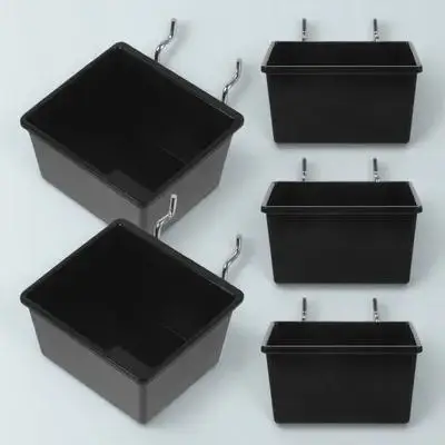 5 szt. 90x80x45mm Koszyki ścienne do garażu, organizer na tablicę perforowaną, pojemniki narzędziowe, organizer ścienny na tablicę perforowaną, przechowywanie domowe