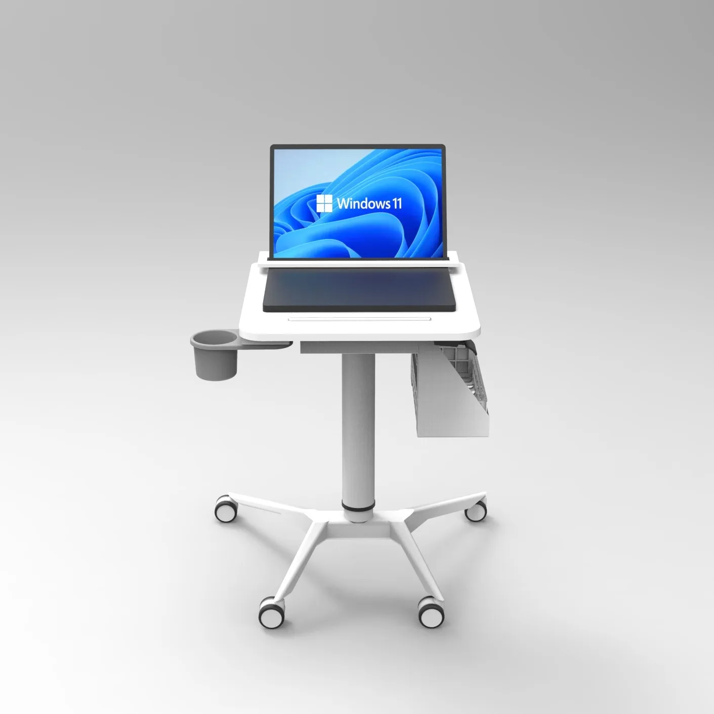Laptop Stand Z8 with Casters Pneumatic Height Adjustable Podium Cheap Church Pulpit