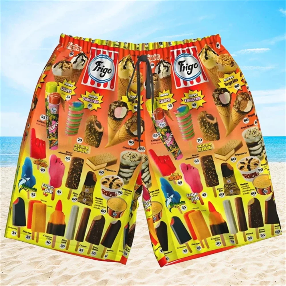 Men's Shorts 3D Printed Hawaiian Holiday Party Beach Pants Summer Quick Dry Sports Drawstring Basketball Pants Oversized S-2XL