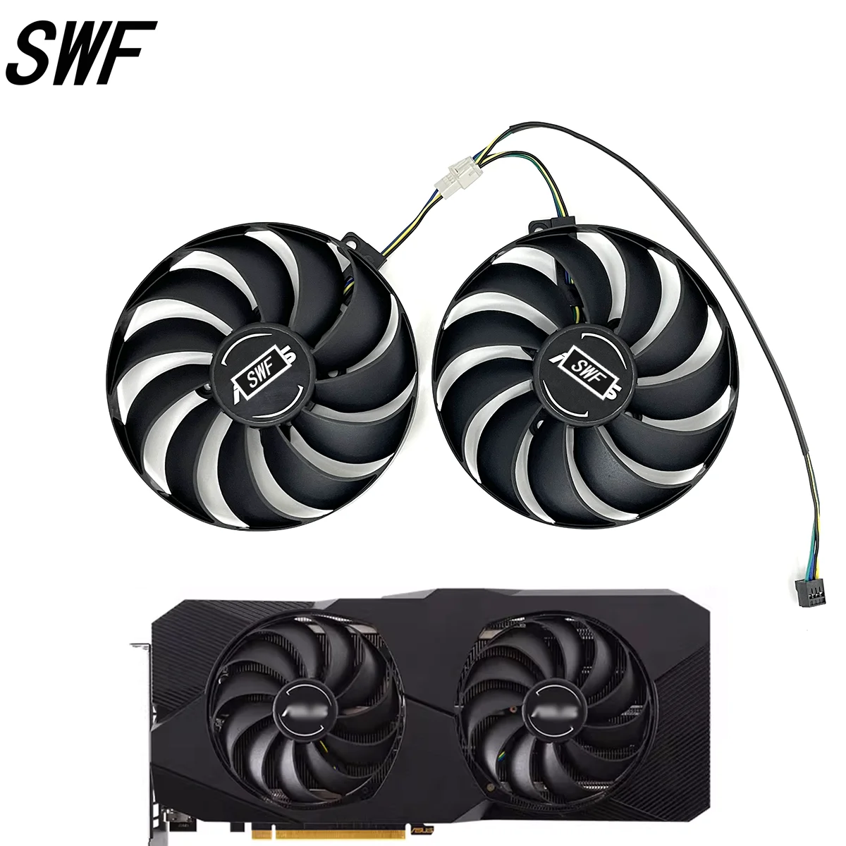 Nowy 95MM T 129215 SU FDC10U12S9-C 4Pin wentylator chłodzący do ASUS Radeon RX 5700XT 5600 XT DUAL EVO OC wentylator chłodnicy karty graficznej