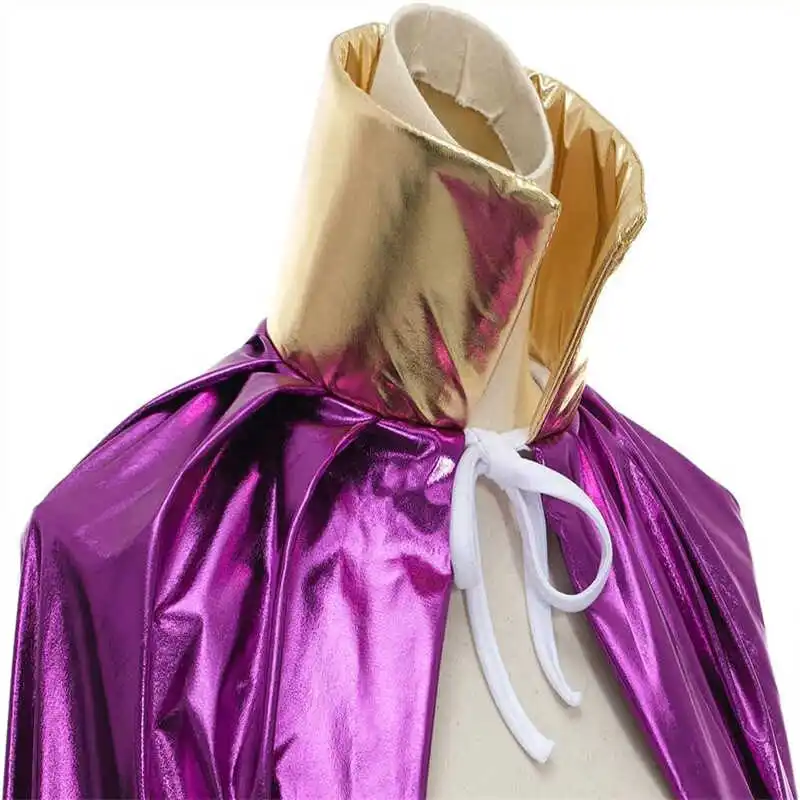 زي الهالوين التنكري ذو السطح اللامع بدون غطاء وياقة واقفة، رداء دور بلانج، زي أداء المسرح، مادة البوليستر #1