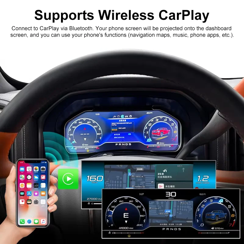 

Для Chevrolet GMC Yukon Suburban 2014-2019 ЖК-дисплей приборной панели автомобиля цифровая приборная панель кластер виртуальный кабинет GPS спидометр