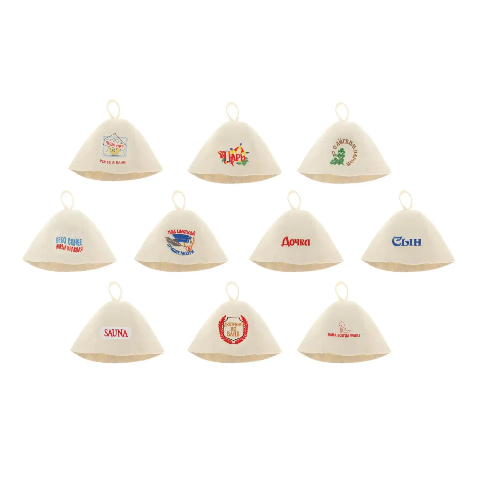 Gorro de sauna, ruso, gorro, cabezal ligero de fieltro de lana para ducha de baño de SPA