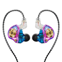 T QKZ ENZO PRO Metal Wired Headset Large Dynamic Drive Earphone With Microphone 3.5MM Gaming In Ear Earbuds DJ Music Headset