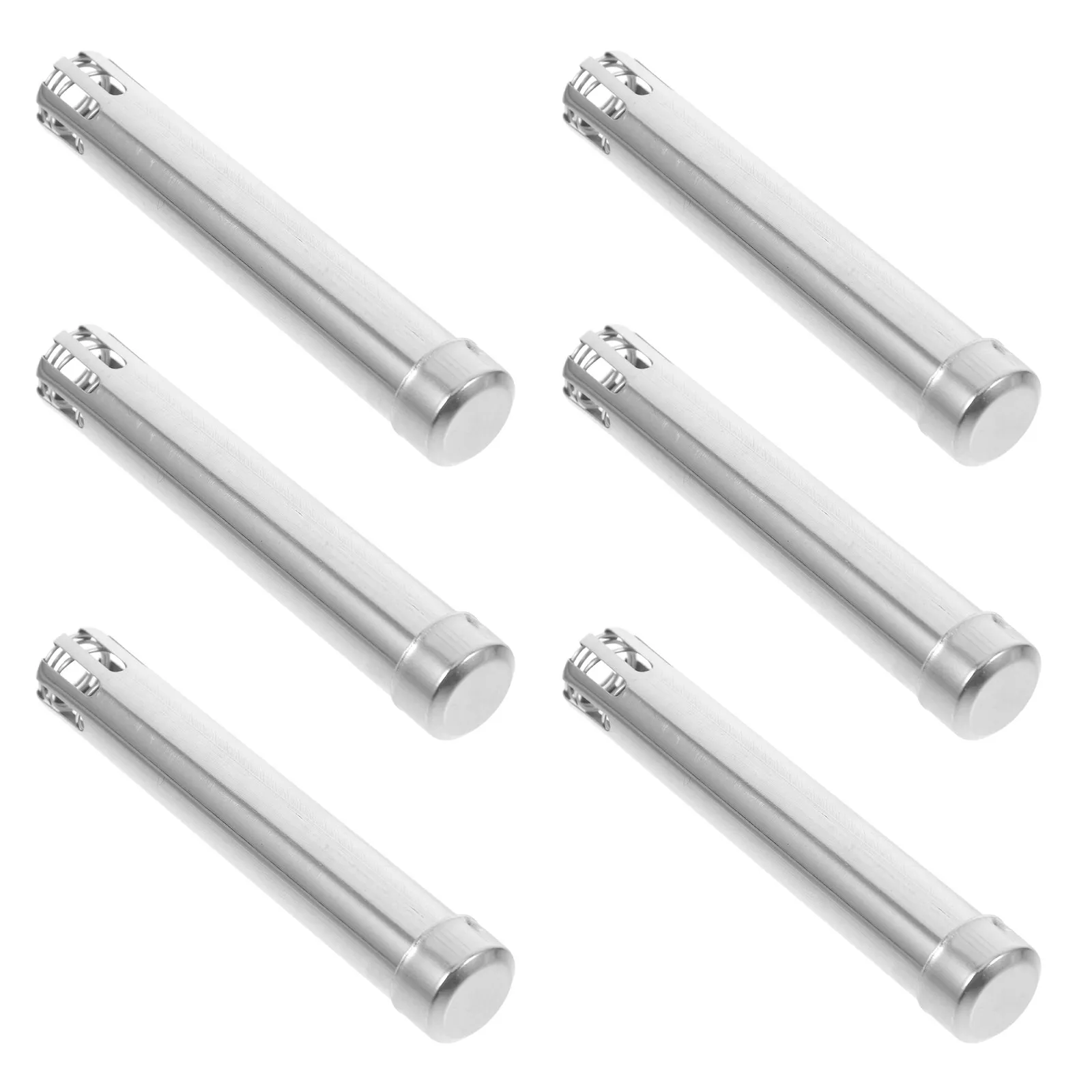 6Pcs Moxa Stick Pushers Stainless Steel Moxibustion Therapy Holder Spring Design Easy Operate Pain Relief Tool