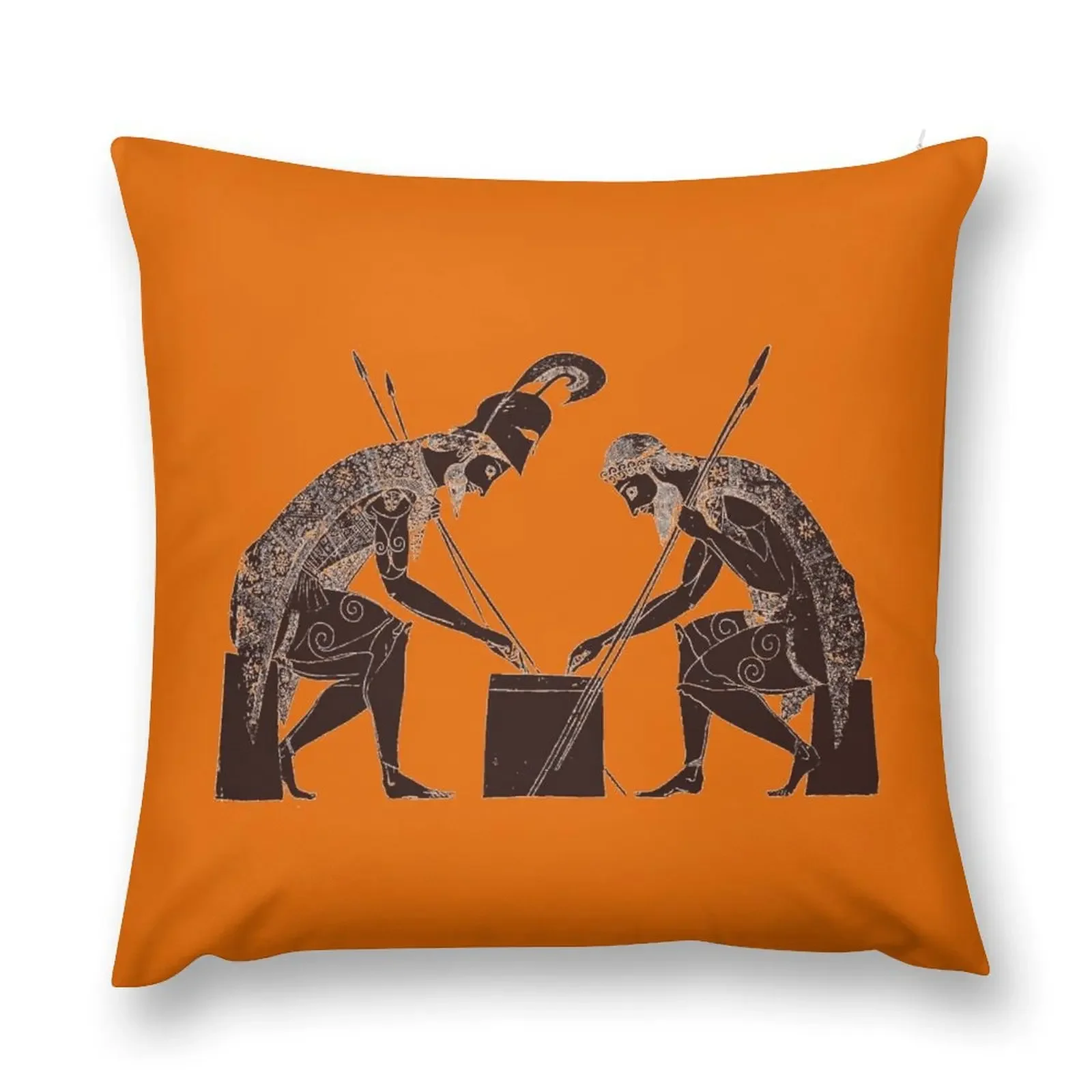 

Achilles and Ajax playing a game of dice Throw Pillow anime girl Decorative Cushions For Luxury Sofa luxury sofa pillows pillow