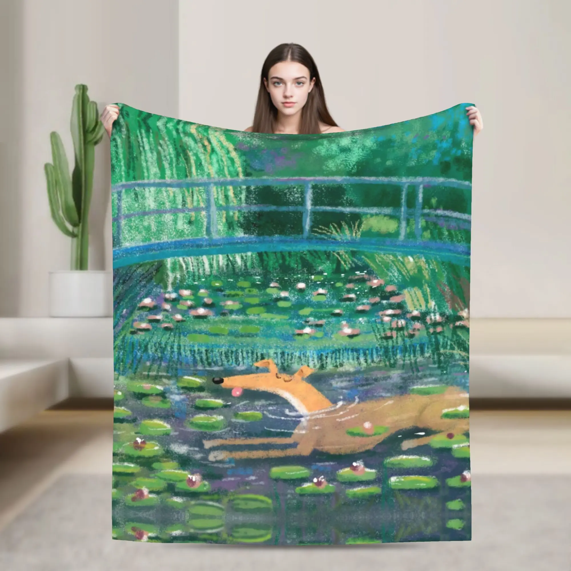 Greympressionism  Blankets Greyhound Whippet Lurcher Dog Wool Awesome Warm Throw Blankets for Coverlet Autumn/Winter