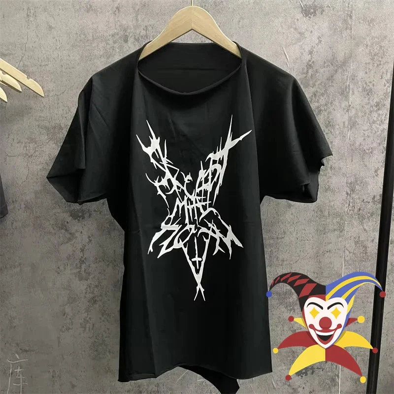 Gieren Yzy Kanye West Donda Halve Mouw Doorn Print Halve Mouw T-Shirt Voor Mannen Dames