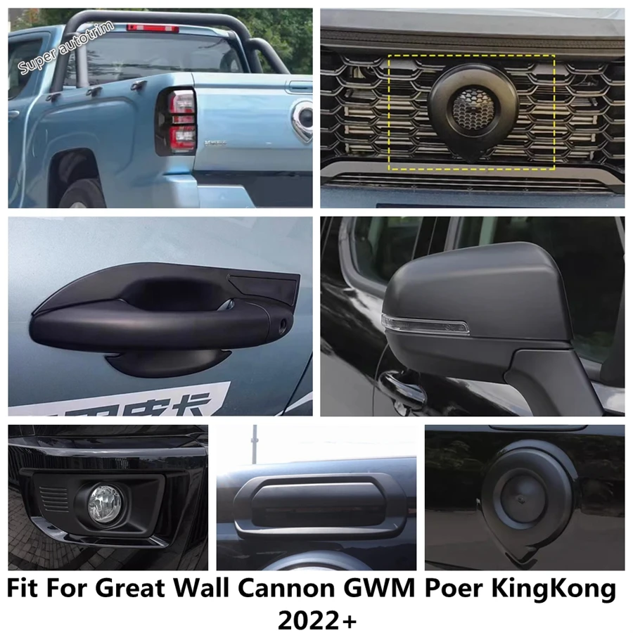 

Fog Light / Head Lamp Eyebrow / Door Handle Bowl / Rearview Mirror Cover Trim For Great Wall Cannon GWM Poer KingKong 2022 2023