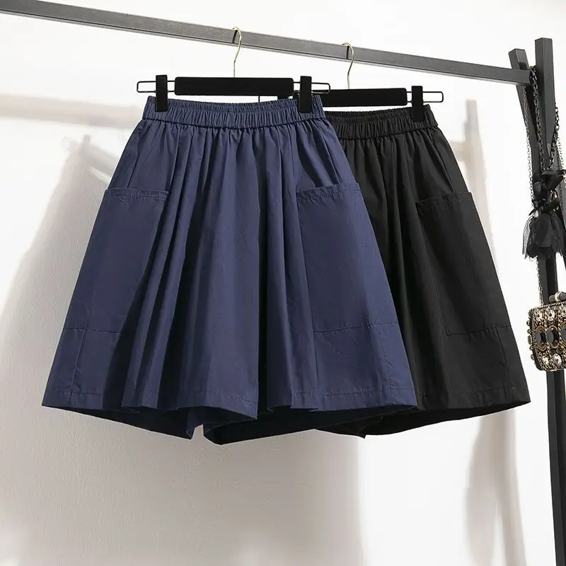Kids Girls Navy Wide Leg Shorts 2026 New Arrival Student School Wear Clothing Summer Thin Outwear Skirt Pants Japanese Style