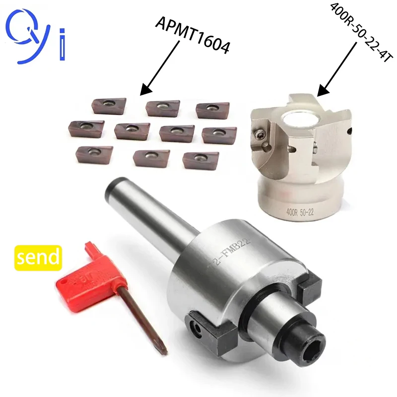 جديد القاطع مطحنة Mt2 Mt3 50 قطع الرأس + 4 القواطع Apmt1604 Cnc مطحنة طحن إدراج عدة أدوات الآلات