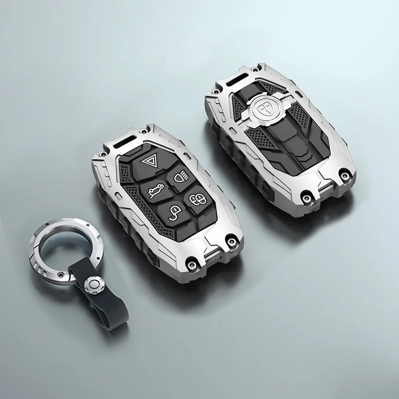 

Car Fob Key Case Alloy Cover Shell for Land Rover Range Rover Sport Evoque Freelander Velar Discovery 4 Jaguar XE XJ XF Guitar