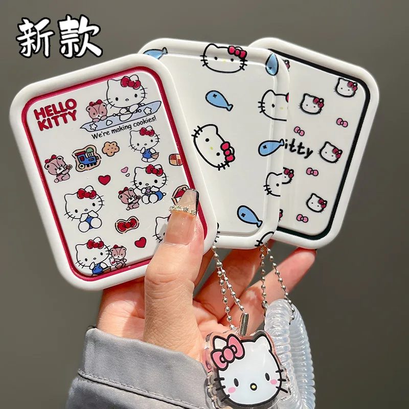 

Sanrio Hello Kitty Portable Makeup Mirror Folding Wave Mirror Comb Cute Cartoon Mirror With Comb Hangings Ornaments Girls Gifts