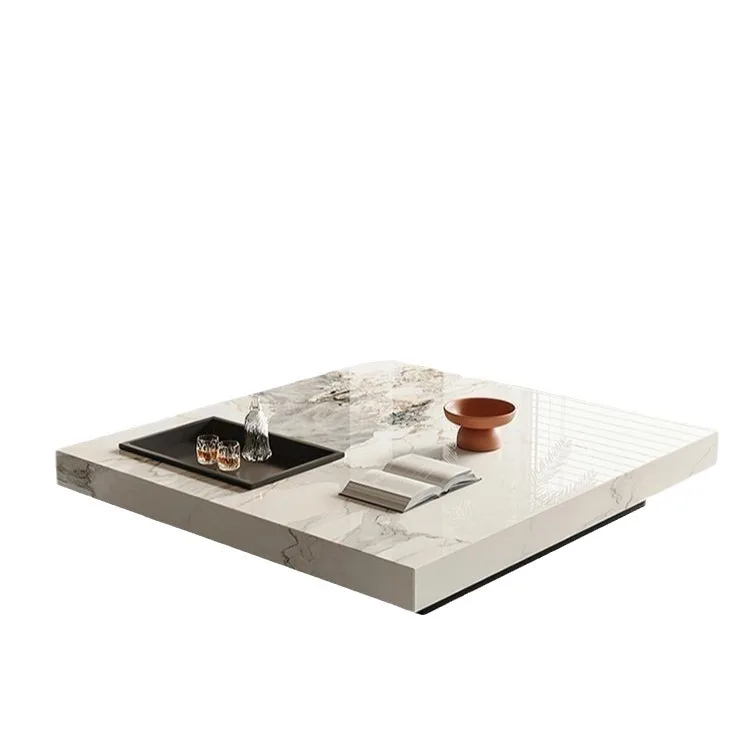 

Italian Internet celebrity square, rock slab, coffee table, living room, size apartment