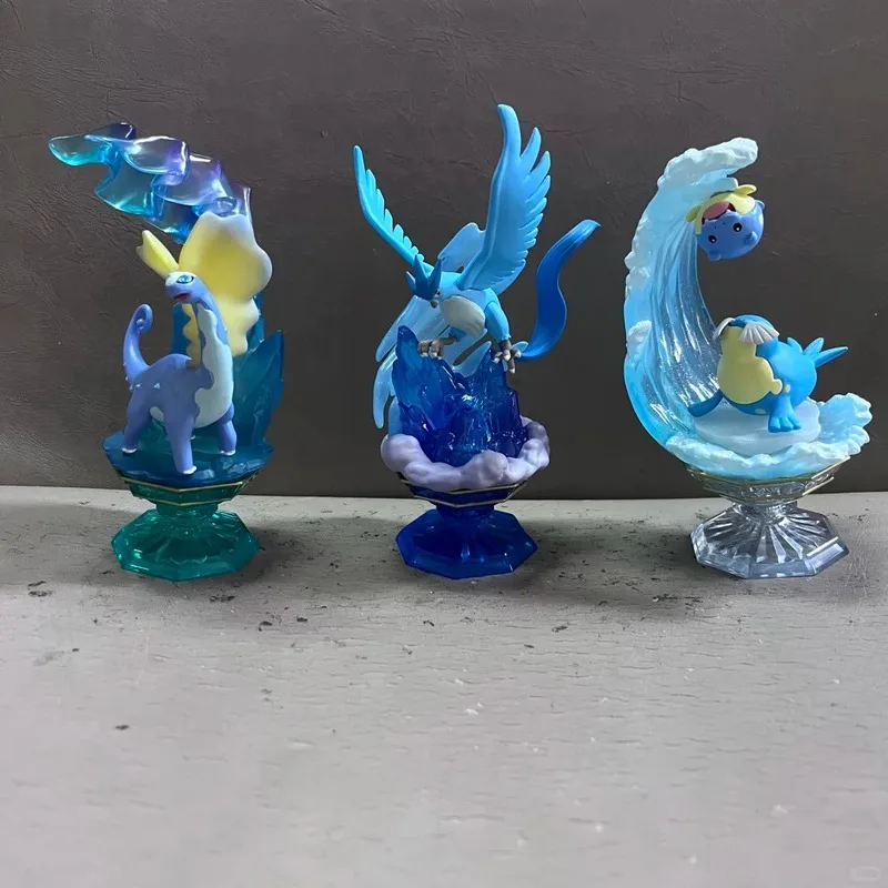 Hot Re-Ment Original Pokemon Diamond Dust Collection Blind Box Ice Type Collectible Anime  Toy Alolan Ninetales & Glaceon Gift view 4