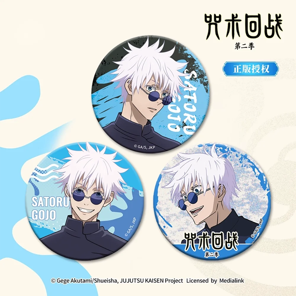 

Anime Huaiyu Series Jujutsu Kaisen Flash Tinplate Gojo Satoru Fushiguro Megumi Itadori Yuji Bag Decoration Badge Pendant Gift